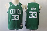 Youth Celtics 33 Larry Bird Green Hardwood Classics Jersey